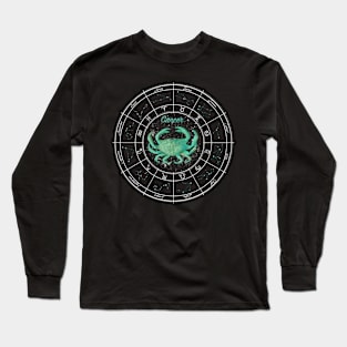 Cancer "The Crab" Zodiac Design Long Sleeve T-Shirt